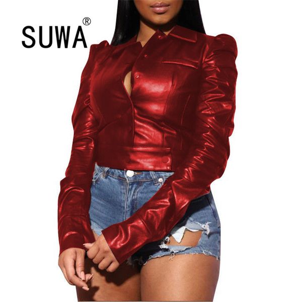 product autumn winter women high streetwear lantern long sleeve button up faux leather jackets fashion pu k-pop coat 210525, White
product autumn winter women high streetwear lantern long sleeve button up faux leather jackets fashion pu k-pop coat 210525, White