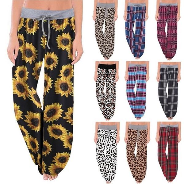 women's pants & capris 2021 women wide leg leopard print loose sunflower drawstring fashion mid waist casual, Black;white
women's pants & capris 2021 women wide leg leopard print loose sunflower drawstring fashion mid waist casual, Black;white
