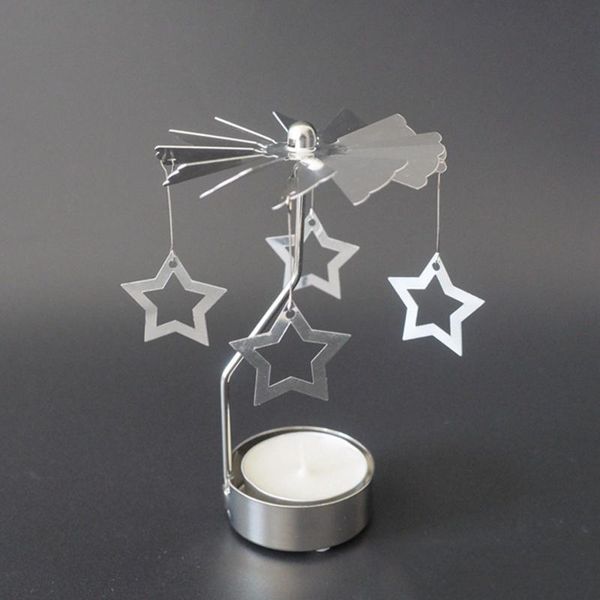 candle holders diy spinning five-pointed star holder creative carousel light metal decoration for home
candle holders diy spinning five-pointed star holder creative carousel light metal decoration for home