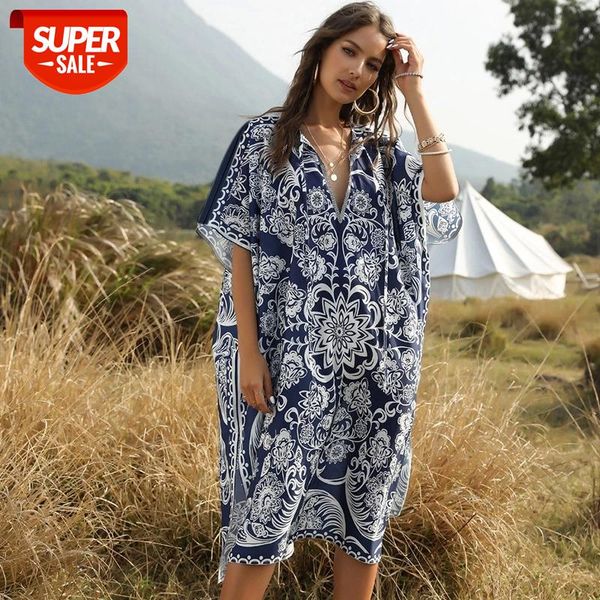 bohemian printed summer beach dress bathing suit cover-ups plus size women wear swim cover up blue cotton tunic a132 #7d7g, Black;gray
bohemian printed summer beach dress bathing suit cover-ups plus size women wear swim cover up blue cotton tunic a132 #7d7g, Black;gray