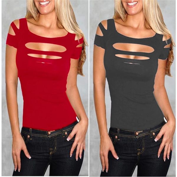 women's t-shirt women cut out o neck short sleeve solid color tee for daily rave party clubwear slim fit, White
women's t-shirt women cut out o neck short sleeve solid color tee for daily rave party clubwear slim fit, White