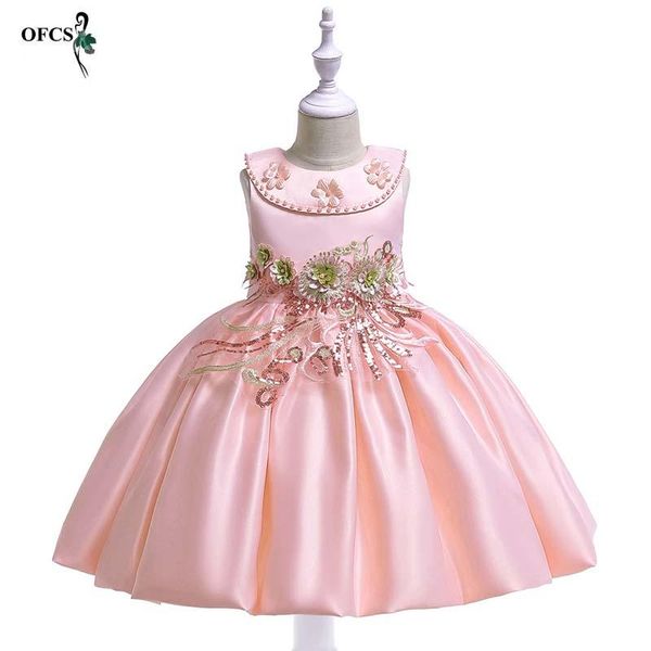 girl's dresses european style girl princess dress round neck satin children's three-dimensional flowers wedding year's, Red;yellow
girl's dresses european style girl princess dress round neck satin children's three-dimensional flowers wedding year's, Red;yellow