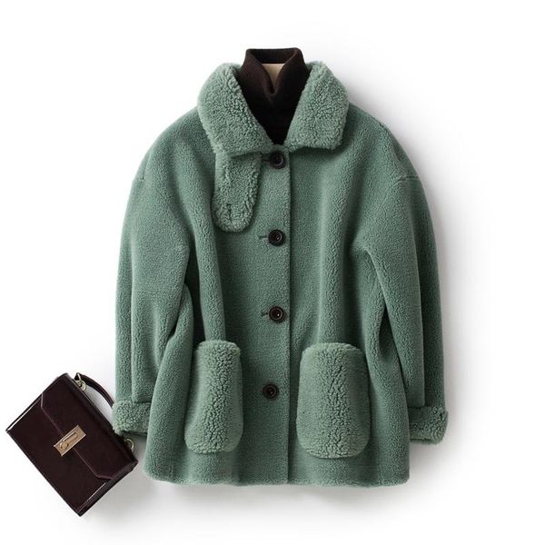 women's fur & faux natuarl sheep wool coat women real shearing jacket fashion one overcoat plus size f1203, Black
women's fur & faux natuarl sheep wool coat women real shearing jacket fashion one overcoat plus size f1203, Black
