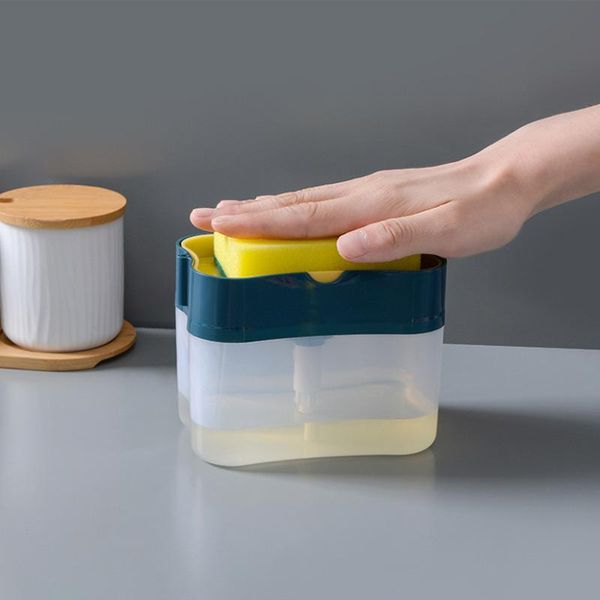 scrubbing liquid detergent dispenser press-type soap box pump organizer with sponge kitchen tool bathroom supplies
scrubbing liquid detergent dispenser press-type soap box pump organizer with sponge kitchen tool bathroom supplies