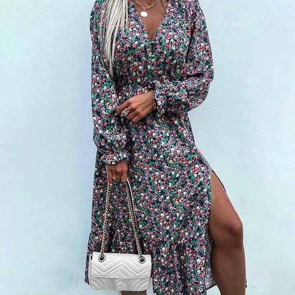 casual dresses autumn dress ladies v-neck long-sleeved floral printed button with slit midi boho fall for women robe longue femme, Black;gray
casual dresses autumn dress ladies v-neck long-sleeved floral printed button with slit midi boho fall for women robe longue femme, Black;gray
