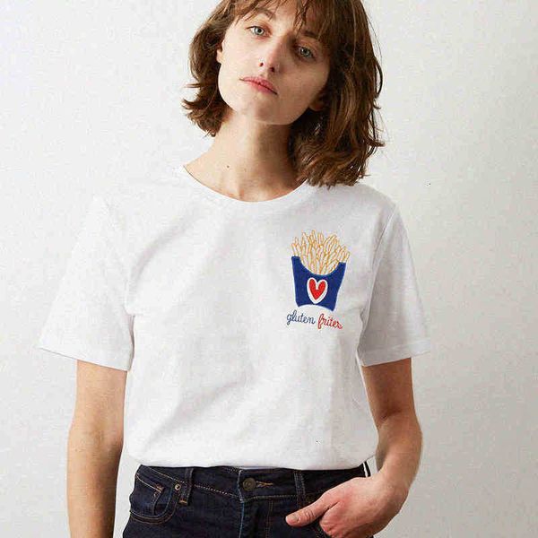 women's t-shirt shirs embroidery paern femme funny shor sleeve coon sof summer whie chic sreewear women tee shir creaiviy 6a0r, White
women's t-shirt shirs embroidery paern femme funny shor sleeve coon sof summer whie chic sreewear women tee shir creaiviy 6a0r, White