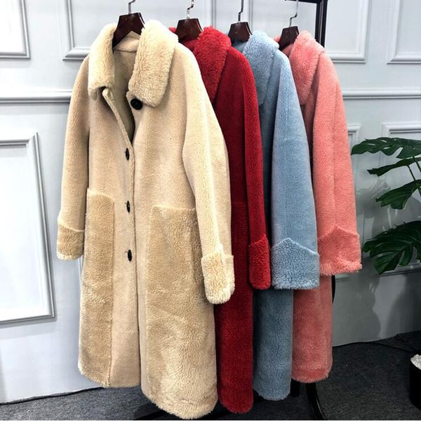 blends winter women faux sheep shearing jacket female wool casual plus size long fur coat, Black
blends winter women faux sheep shearing jacket female wool casual plus size long fur coat, Black