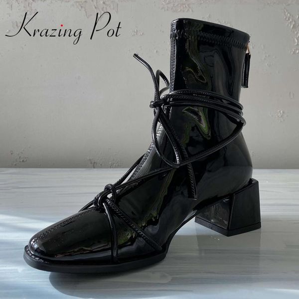 boots krazing pot european style square toe high heel winter shoes keep warm fashion solid beauty lady streetwear ankle l35, Black
boots krazing pot european style square toe high heel winter shoes keep warm fashion solid beauty lady streetwear ankle l35, Black