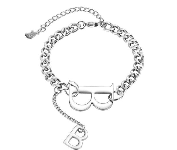 link, chain fashion double-layer letter bracelet wild b stainless steel for women mens 160mm+60mm extension, Black
link, chain fashion double-layer letter bracelet wild b stainless steel for women mens 160mm+60mm extension, Black