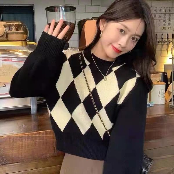 women's sweaters korean fashion pullover long sleeve crop pull femme women knitted sweater woman winter clothes, White;black
women's sweaters korean fashion pullover long sleeve crop pull femme women knitted sweater woman winter clothes, White;black