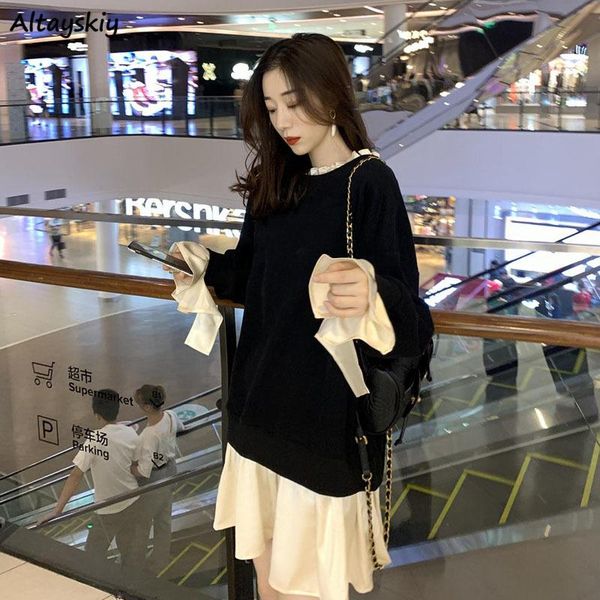 casual dresses long sleeve dress women temperament autumn fake two pieces patchwork o-neck bf thicker black college lady clothing female, Black;gray
casual dresses long sleeve dress women temperament autumn fake two pieces patchwork o-neck bf thicker black college lady clothing female, Black;gray