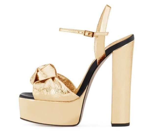 carpaton summer women's gold waterproof platform bow tie decoration thick high heel sandals dinner shoes wedding dress, Black
carpaton summer women's gold waterproof platform bow tie decoration thick high heel sandals dinner shoes wedding dress, Black