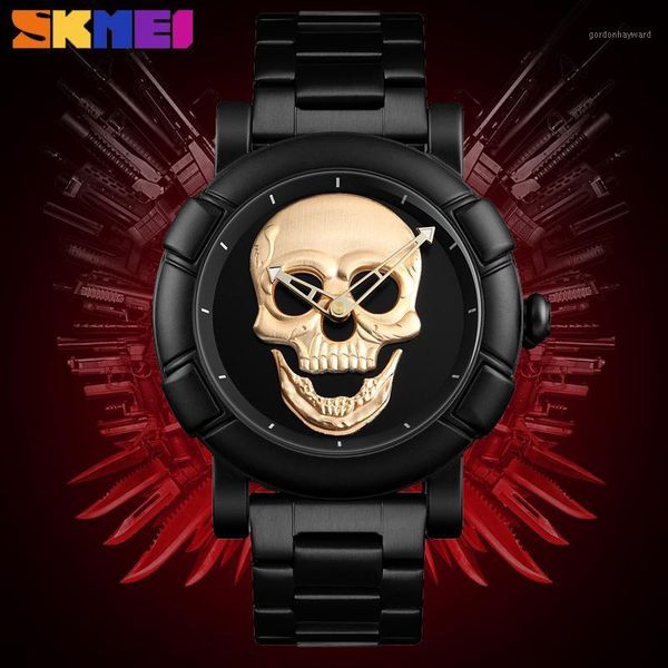 wristwatches skmei skull watch men fashion sport quartz stainless steel clock waterproof mens wristwatch relogio masculino, Slivery;brown
wristwatches skmei skull watch men fashion sport quartz stainless steel clock waterproof mens wristwatch relogio masculino, Slivery;brown