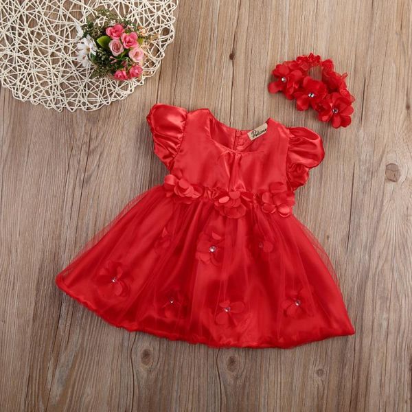 girl's dresses 0-3y toddler born baby girls puff sleeve dress solid flower mesh ball gown +headband 2pcs summer party, Red;yellow
girl's dresses 0-3y toddler born baby girls puff sleeve dress solid flower mesh ball gown +headband 2pcs summer party, Red;yellow