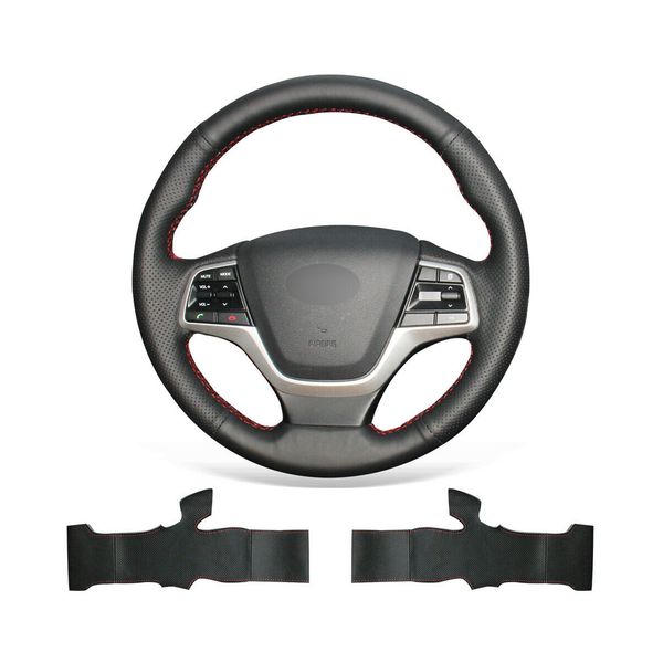 diy custom soft durable black genuine leather car steering wheel cover for hyundai accent 2018-2020 / elantra
diy custom soft durable black genuine leather car steering wheel cover for hyundai accent 2018-2020 / elantra