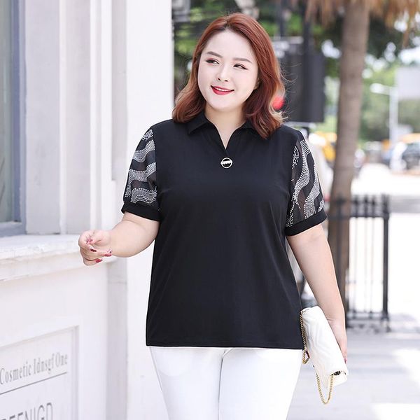 plus size t-shirt women blouse 2021 summer short sleeve v-neck female loose casual thin, Black
plus size t-shirt women blouse 2021 summer short sleeve v-neck female loose casual thin, Black