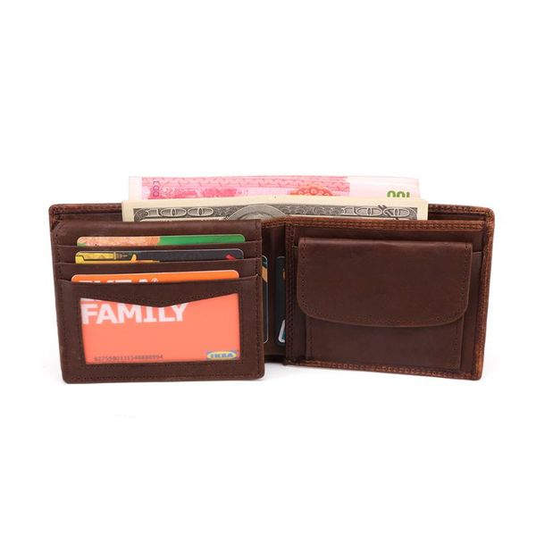 the genuine leather men's wallet retro fashion solid color business short id holders inserts coin purses wallets, Red;black
the genuine leather men's wallet retro fashion solid color business short id holders inserts coin purses wallets, Red;black