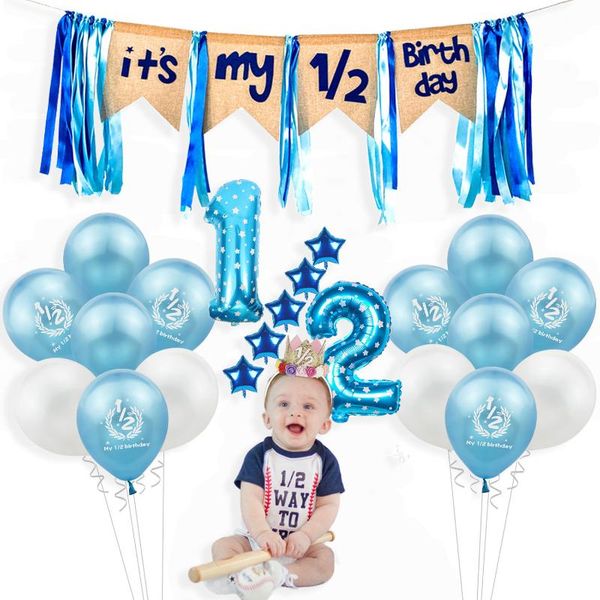 party decoration half birthday decorations kit it's my 1/2 banner balloons crown hat for 6 months baby boy girl shower decor
party decoration half birthday decorations kit it's my 1/2 banner balloons crown hat for 6 months baby boy girl shower decor