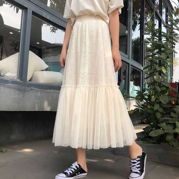 verhellen korean women spring vintage maxi skirts womens elastic high waist tulle mesh skirt pleated midi skirt jupe femme 210706, Black
verhellen korean women spring vintage maxi skirts womens elastic high waist tulle mesh skirt pleated midi skirt jupe femme 210706, Black