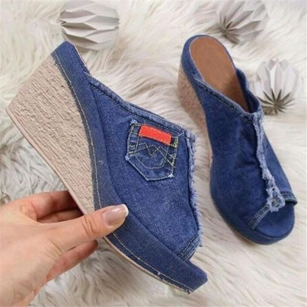 sandals large size fish mouth denim platform women 2021 summer fashion women's shoes high-heeled womens slippers, Black
sandals large size fish mouth denim platform women 2021 summer fashion women's shoes high-heeled womens slippers, Black