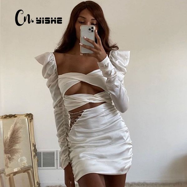 cnyishe hollow puff sleeve bodycon mini dress for women winter bandage partywear elegant dresses women dress female vestido 210419, Black;gray
cnyishe hollow puff sleeve bodycon mini dress for women winter bandage partywear elegant dresses women dress female vestido 210419, Black;gray