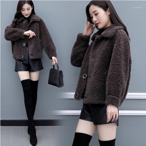 women's jackets pimic grass sheep cashmere jacket women short 2021 clothing thickened thin fur imitation lamb coat winte elegant, Black;brown
women's jackets pimic grass sheep cashmere jacket women short 2021 clothing thickened thin fur imitation lamb coat winte elegant, Black;brown