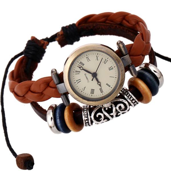 charm bracelets western style vintage punk hip hop hand-stitched cowhide watch mens ladies bangle, Golden;silver
charm bracelets western style vintage punk hip hop hand-stitched cowhide watch mens ladies bangle, Golden;silver