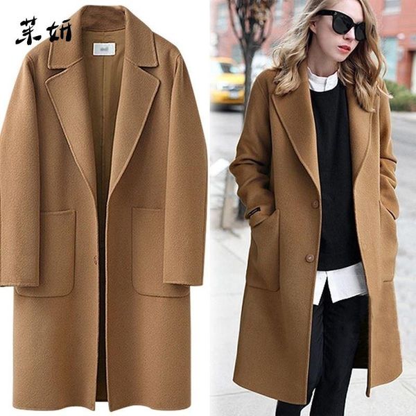 women's trench coats woolen women loose elegant single breasted wool coat large size korean casual autumn and winter fashion, Tan;black
women's trench coats woolen women loose elegant single breasted wool coat large size korean casual autumn and winter fashion, Tan;black
