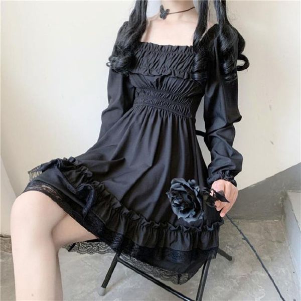 casual dresses women's dress dark goth punk style solid color multi-layer ruffled loose lace tulle sense puff sleeve square neck, Black;gray
casual dresses women's dress dark goth punk style solid color multi-layer ruffled loose lace tulle sense puff sleeve square neck, Black;gray