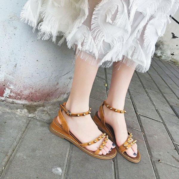 retro summer platform sandal 2021 flat with open toe women sandals rivet solid designer shoes, Black
retro summer platform sandal 2021 flat with open toe women sandals rivet solid designer shoes, Black