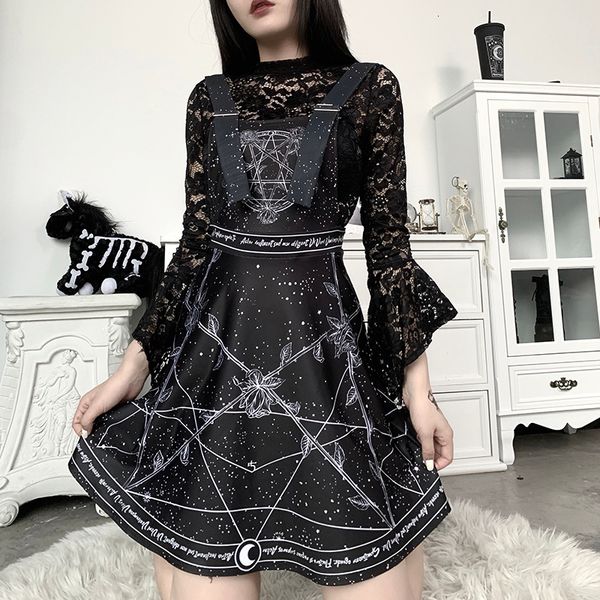 dress geometric print black harajuku gothic belt pleated mini skirt women's sling retro summer, Black;gray
dress geometric print black harajuku gothic belt pleated mini skirt women's sling retro summer, Black;gray