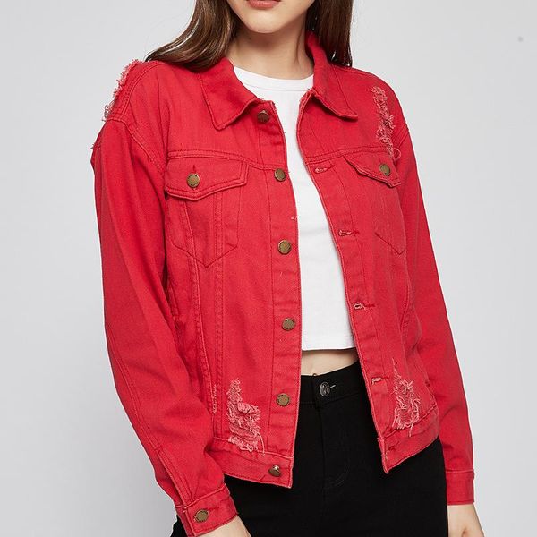 women's jackets 2021 street style fashion versatile denim jacket cool multi-pocket red, Black;brown
women's jackets 2021 street style fashion versatile denim jacket cool multi-pocket red, Black;brown