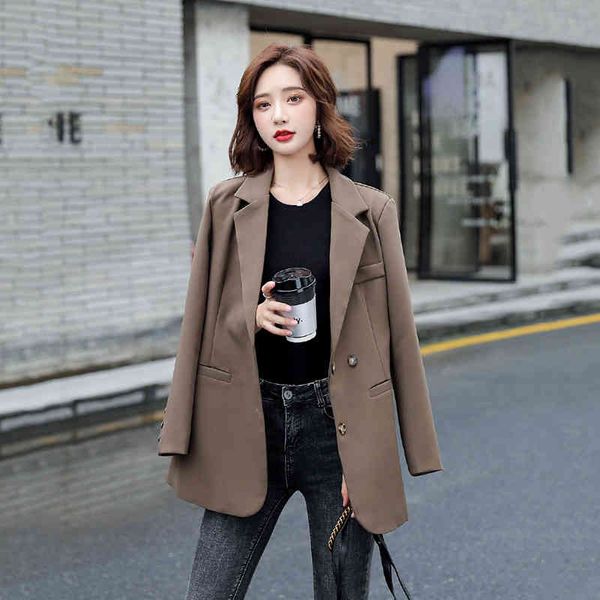 women's suits & blazers women blazer vintage taped collar pocket fashion casual women chic brown/black suits woman thin jacke, White;black
women's suits & blazers women blazer vintage taped collar pocket fashion casual women chic brown/black suits woman thin jacke, White;black