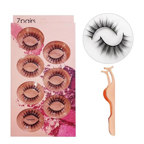 false eyelashes 7 pairs 3d thick easy apply professional makeup tool sets faux fluffy with tweezer charming natural extension
false eyelashes 7 pairs 3d thick easy apply professional makeup tool sets faux fluffy with tweezer charming natural extension