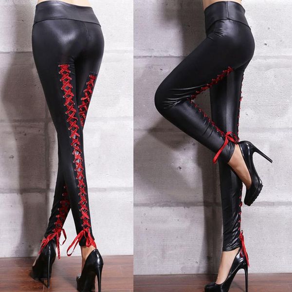 women's panties ertoic women faux leather pants ladies wetlook pu latex lace up leggins pvc clubwear costume female fetish trousers, Black;pink
women's panties ertoic women faux leather pants ladies wetlook pu latex lace up leggins pvc clubwear costume female fetish trousers, Black;pink