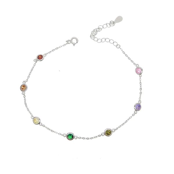 21+5cm anklet 925 sterling silver romantic small round zircon charm anklet for women s925 ankle bracelet adjustable length, Red;blue
21+5cm anklet 925 sterling silver romantic small round zircon charm anklet for women s925 ankle bracelet adjustable length, Red;blue