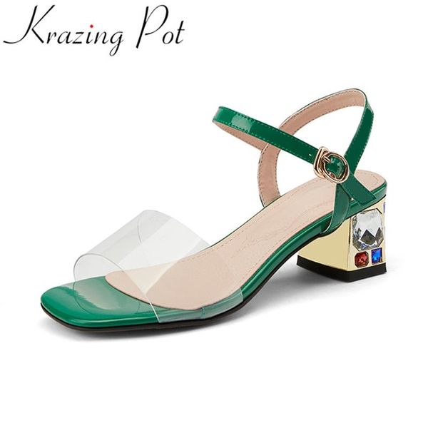 krazing pot big size patent leather peep toe high heels summer rhinestone shoes office lady strange style women sandals l13, Black
krazing pot big size patent leather peep toe high heels summer rhinestone shoes office lady strange style women sandals l13, Black