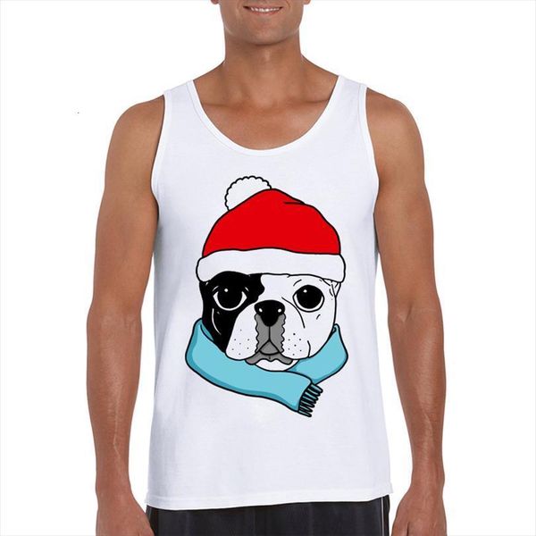 fashion christmas men tank funny french bulldog with santa hat printed vest sleeveless tee cool o neck, White;black
fashion christmas men tank funny french bulldog with santa hat printed vest sleeveless tee cool o neck, White;black