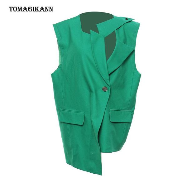 women's vests green vest for women oversized irregular single button waistcoat 2021 autumn fashion solid ladies clothing, Black;white
women's vests green vest for women oversized irregular single button waistcoat 2021 autumn fashion solid ladies clothing, Black;white