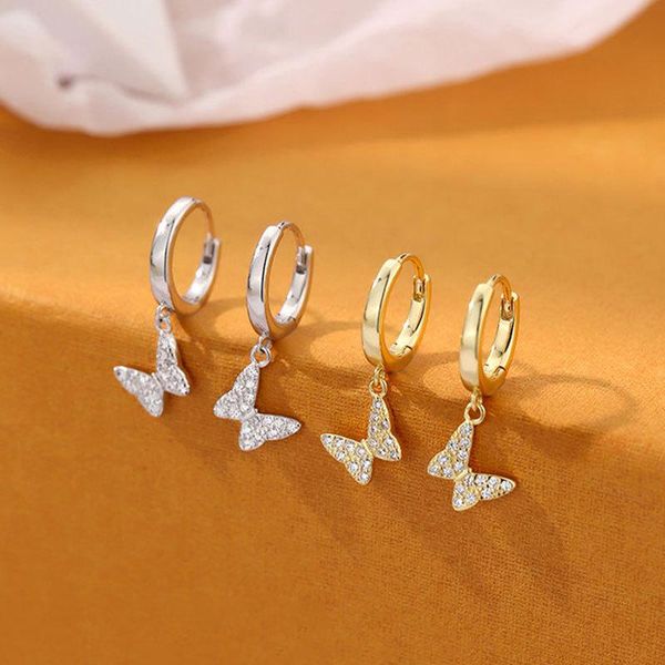 hoop & huggie 925 sterling silver buckle circle earring small zircon butterfly earrings for women simple fashion engagement jewelry, Golden;silver
hoop & huggie 925 sterling silver buckle circle earring small zircon butterfly earrings for women simple fashion engagement jewelry, Golden;silver