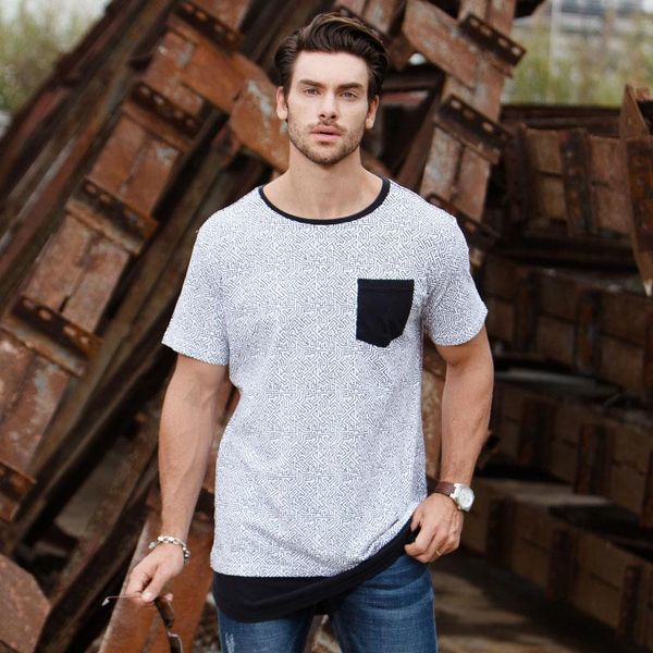 summer korean men's short sleeve t-shirt 100% cotton o-neck geometric pattern print pocket patchwork irregular tees c128 t-shirts, White;black
summer korean men's short sleeve t-shirt 100% cotton o-neck geometric pattern print pocket patchwork irregular tees c128 t-shirts, White;black