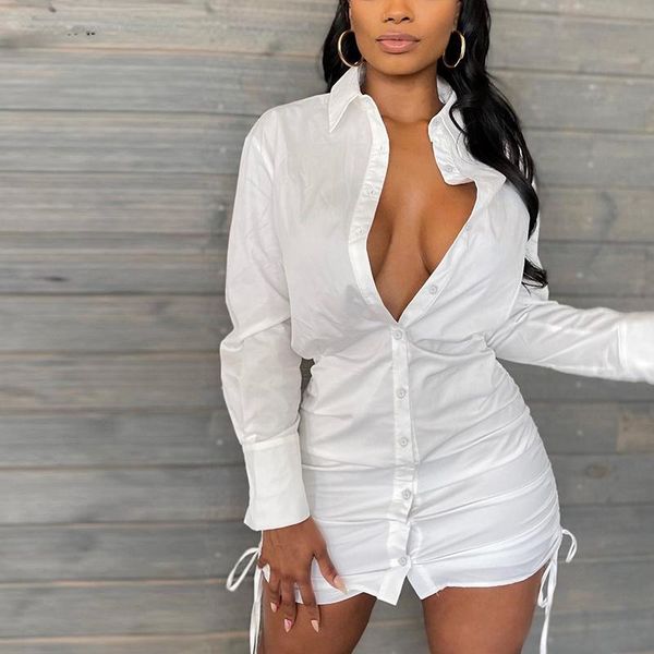 casual dresses drawstring button slim fit office ladies summer fashion shirt dress lapel long sleeve mini, Black;gray
casual dresses drawstring button slim fit office ladies summer fashion shirt dress lapel long sleeve mini, Black;gray
