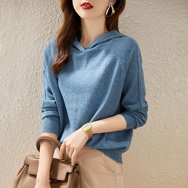 women's sweaters autumn winter women long sleeve hooded knitted pullover sweater female elegant loose casual solid color hoodie 8422, White;black
women's sweaters autumn winter women long sleeve hooded knitted pullover sweater female elegant loose casual solid color hoodie 8422, White;black