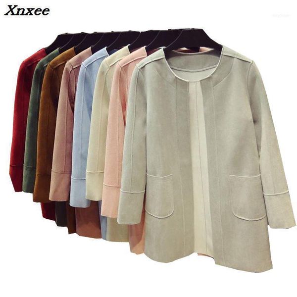 women's trench coats casaco feminino 2021 early spring leisure complex and long suede coat blouses for women female overcoat xnxee1, Tan;black
women's trench coats casaco feminino 2021 early spring leisure complex and long suede coat blouses for women female overcoat xnxee1, Tan;black
