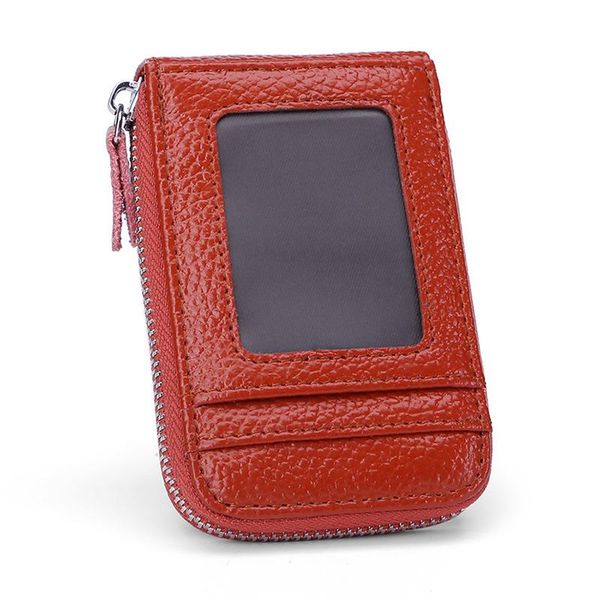 card holders genuine leather holder cowhide id rfid multi-card case zipper coin money bags, Brown;gray
card holders genuine leather holder cowhide id rfid multi-card case zipper coin money bags, Brown;gray