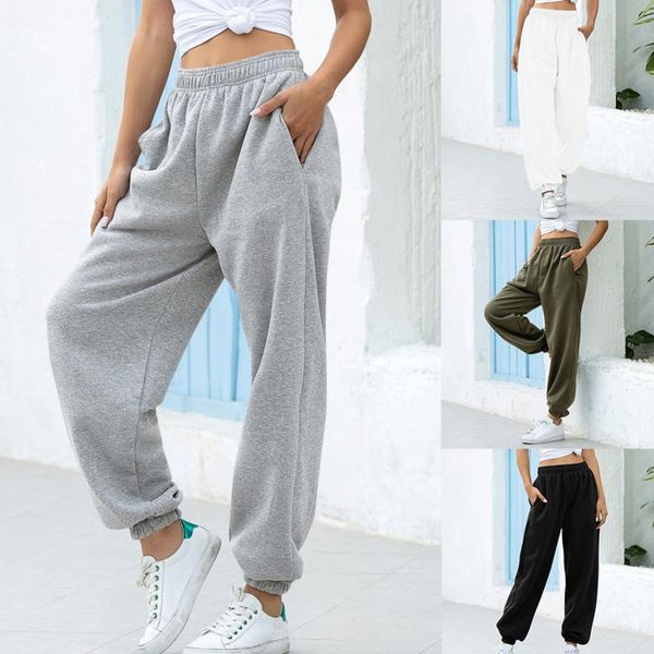 high waist women sweatpants casual solid color pockets female pants elastic ladies baggy trousers women's & capris, Black;white
high waist women sweatpants casual solid color pockets female pants elastic ladies baggy trousers women's & capris, Black;white