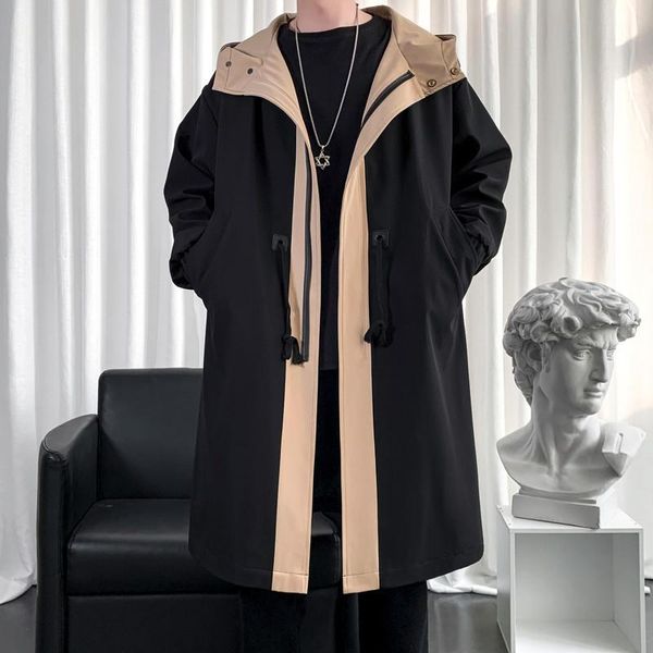 men's trench coats 2021 spring autumn coat men casual long man solid male hooded windbreaker mens, Tan;black
men's trench coats 2021 spring autumn coat men casual long man solid male hooded windbreaker mens, Tan;black