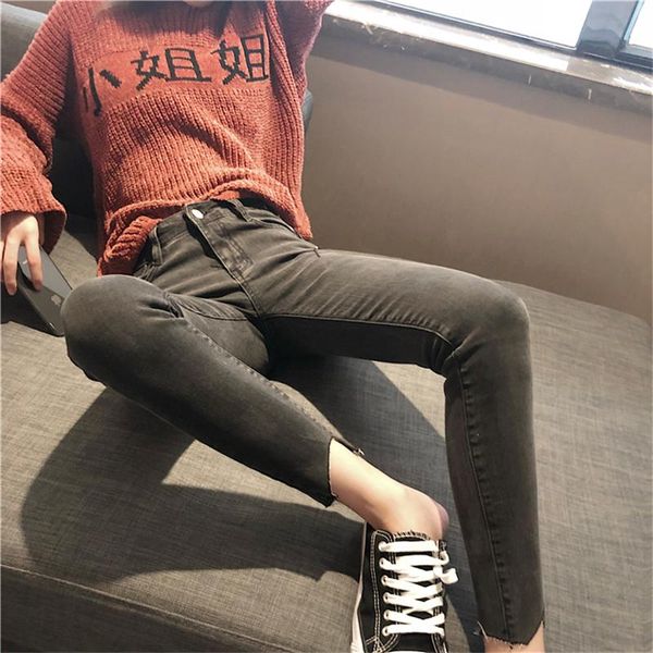 women's jeans style is designed for women in 2021 autumn/winter leggings with high-waisted and irregular nine-point trousers push up, Blue
women's jeans style is designed for women in 2021 autumn/winter leggings with high-waisted and irregular nine-point trousers push up, Blue