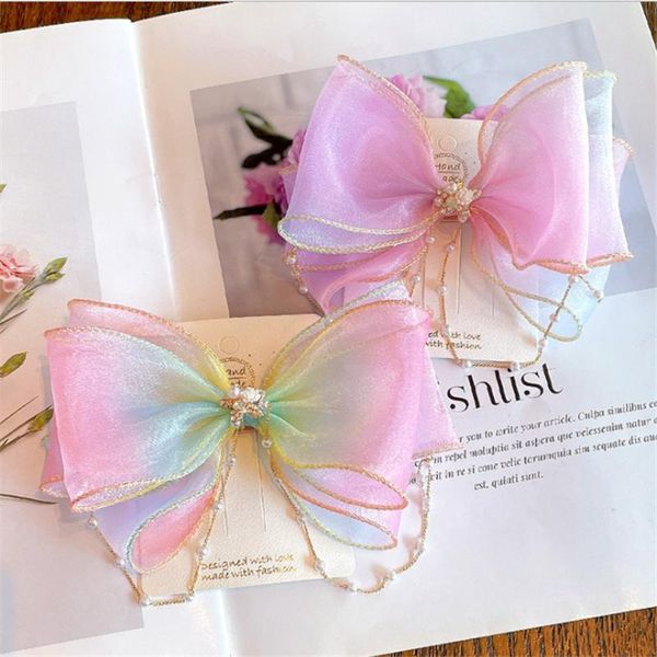 hair accessories 12pc/lot girls gradient rainbow yarn bow pearl chain hairpin sweet decorate clip for princess fashion, Slivery;white
hair accessories 12pc/lot girls gradient rainbow yarn bow pearl chain hairpin sweet decorate clip for princess fashion, Slivery;white