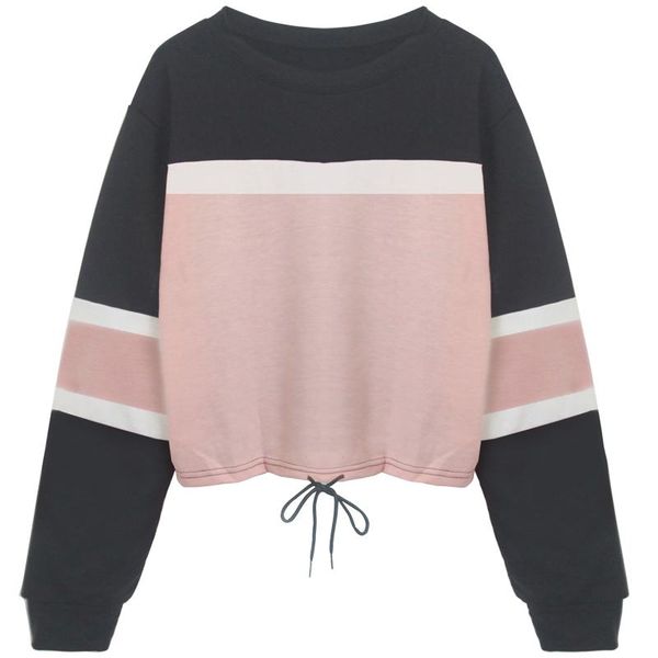 women's hoodies & sweatshirts casual o-neck long sleeve sweatshirs pullovers women patchwork short sweatshirt autumn fashion bandage cr, Black
women's hoodies & sweatshirts casual o-neck long sleeve sweatshirs pullovers women patchwork short sweatshirt autumn fashion bandage cr, Black